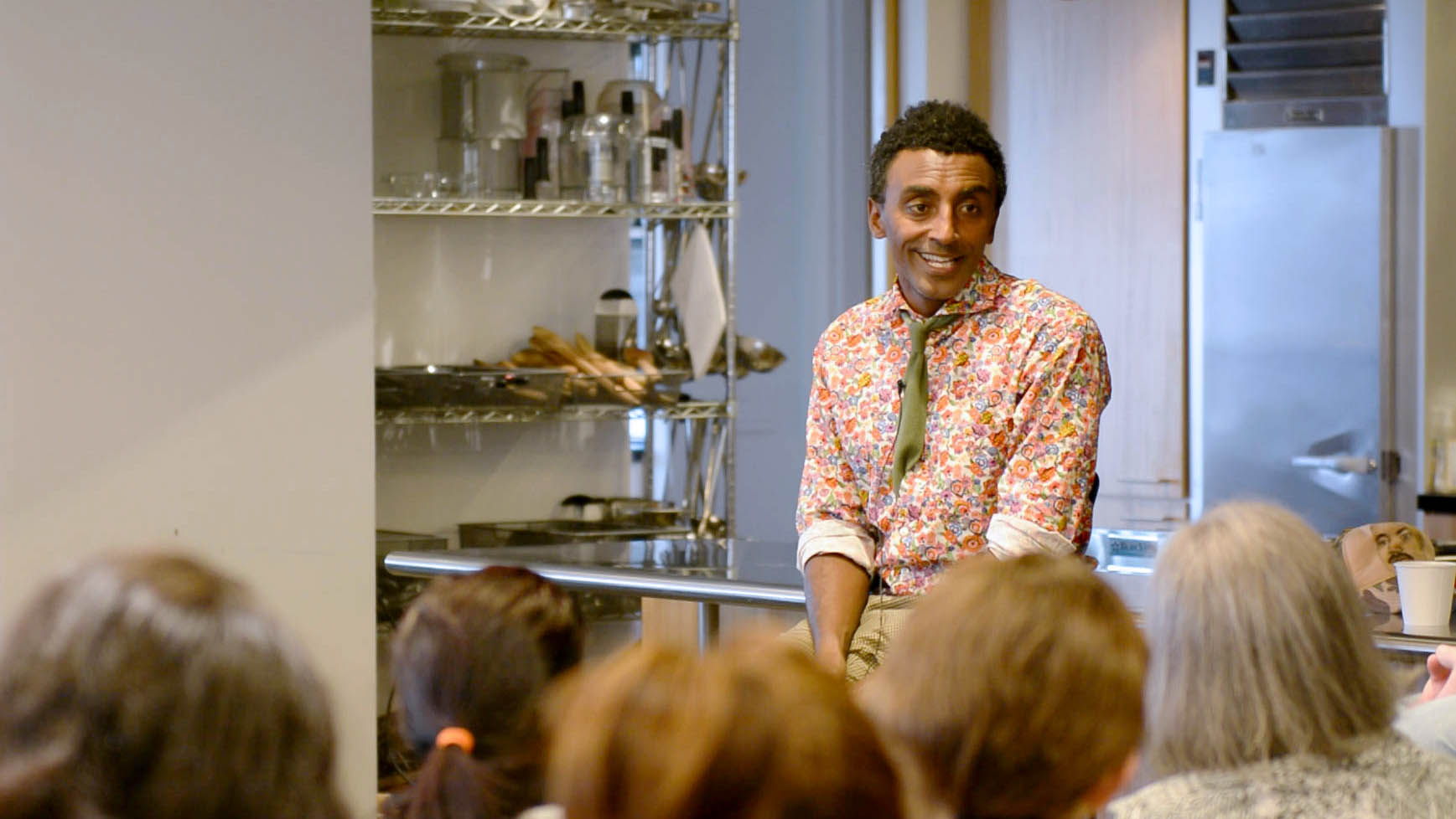 Chef Marcus Samuelsson at a Meet the Culinary Entrepreneurs event 