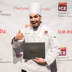Jose Rivera graduated from ICE's Culinary Arts program in 2018.