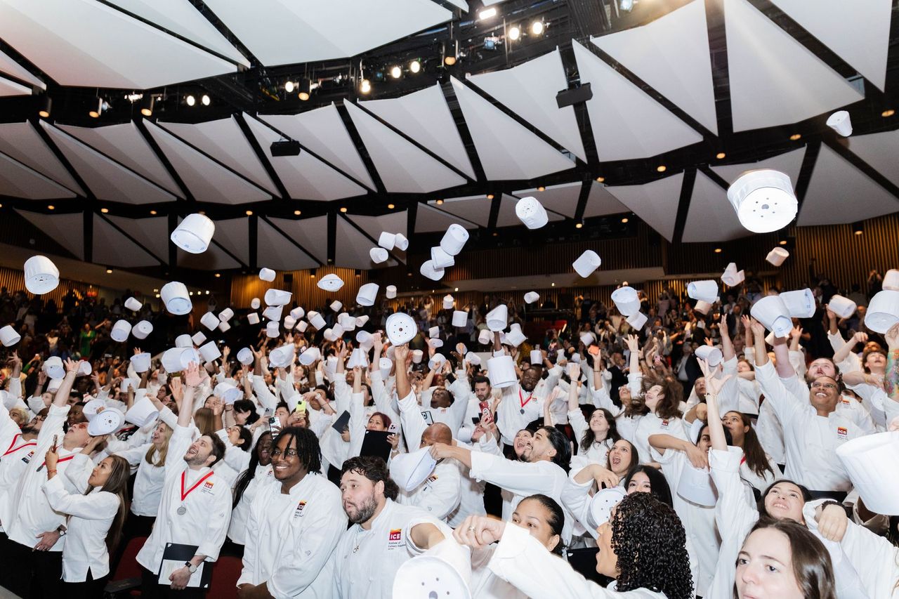 Graduates from the Institute of Culinary Education's New York campus.