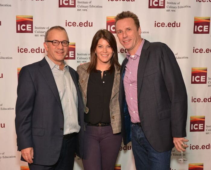 marc murphy with gail simmons and rick smilow at ICE