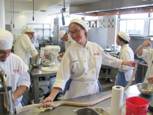 Pamela Vachon in culinary school