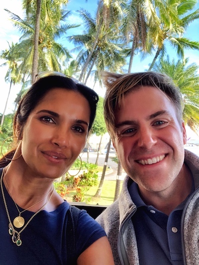 Padma and Anthony filming season 1 of "Taste the Nation."