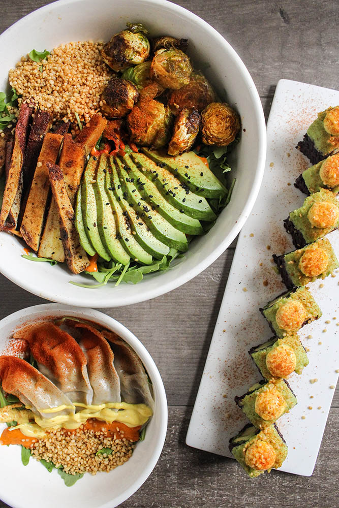 Beyond Sushi specializes in vegan sushi and seasonal rice bed salads.