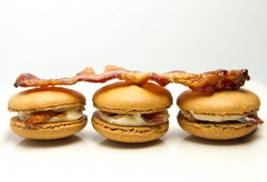 A creative, bacon-centric spin on macarons, from Macaron Parlour