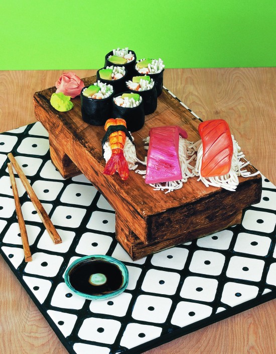 A sushi-inspired cake creation by Strauss