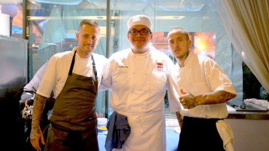 Chef Michael Voltaggio of LA's Ink offered one of the most innovative dishes of the night, featuring cauliflower, roe and chicharrones.