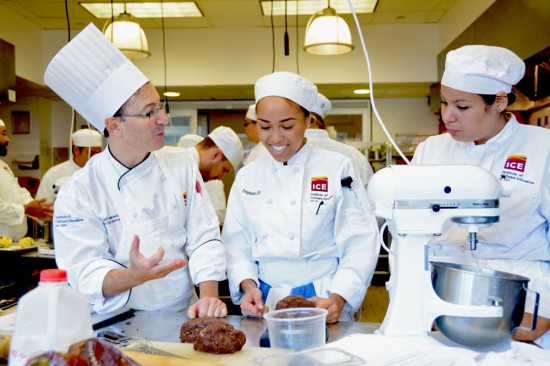pastry chef-instructor jeff yoskowitz leading a culinary class