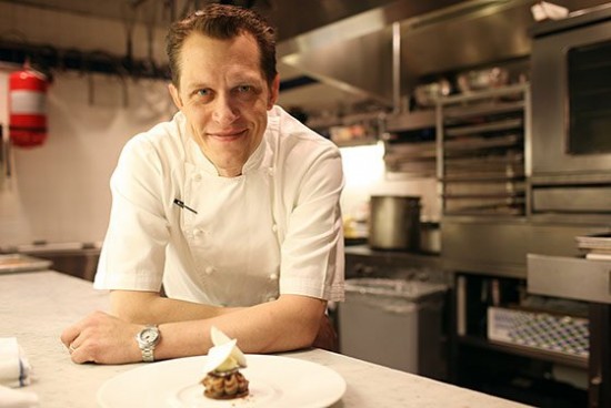 Chef Michael Laiskonis at work in a professional kitchen in New York