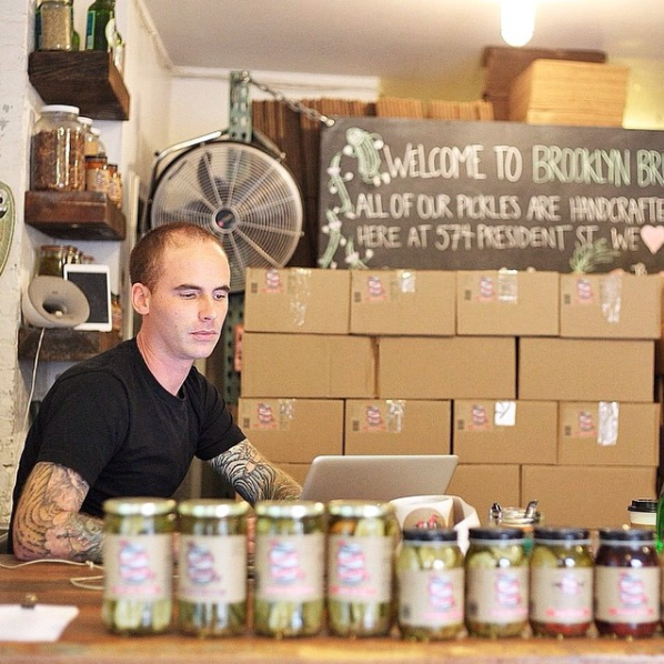 the executive briner shamus jones at work. he will be teaching a pickling course at ICE (credit: @createnyc)