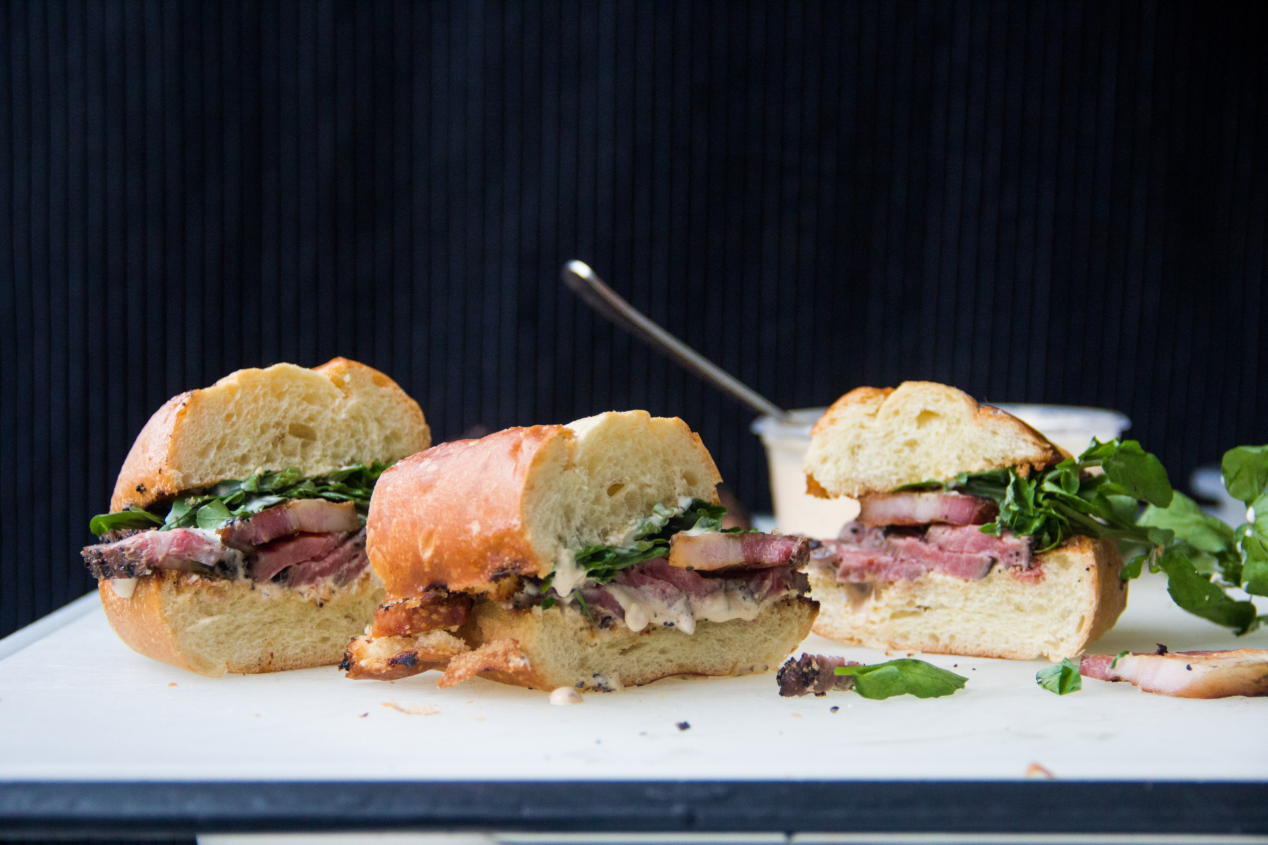 sous vide steak sandwiches