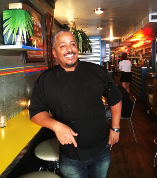 Chef Michael Trinidad in his Filipino restaurant in New York City