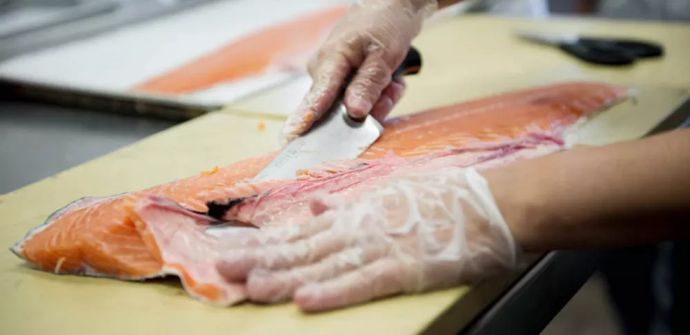 Fish fabrication in culinary school