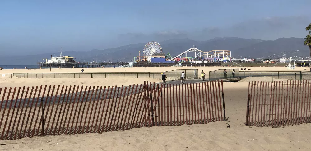 A beach scene in LA