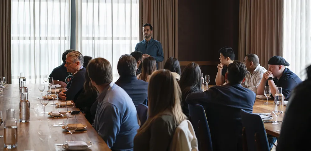 An operator speaks to ICE management students