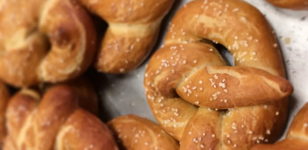 pretzels in baking class at culinary school