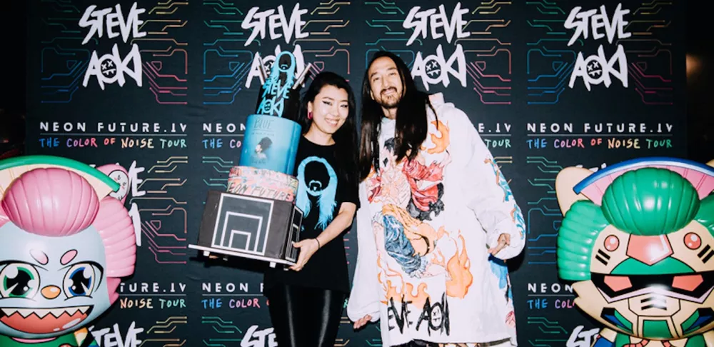 Inae made a cake for DJ Steve Aoki.