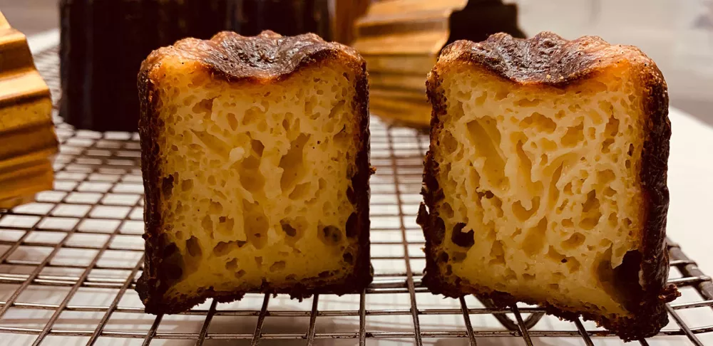 Chef Rory Macdonald's canele cut open