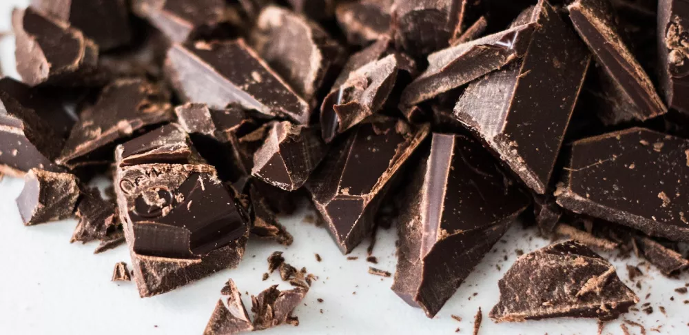 chocolate chopped up for baking