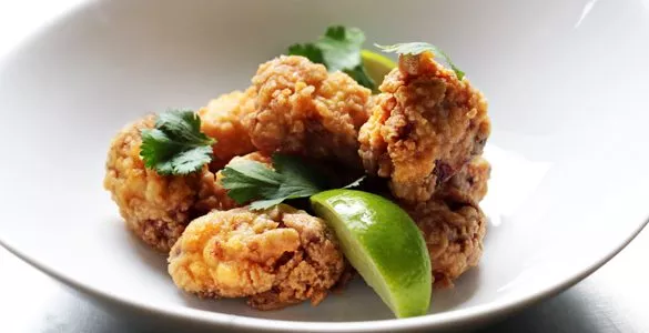 Boneless deep fried citrus chicken wings