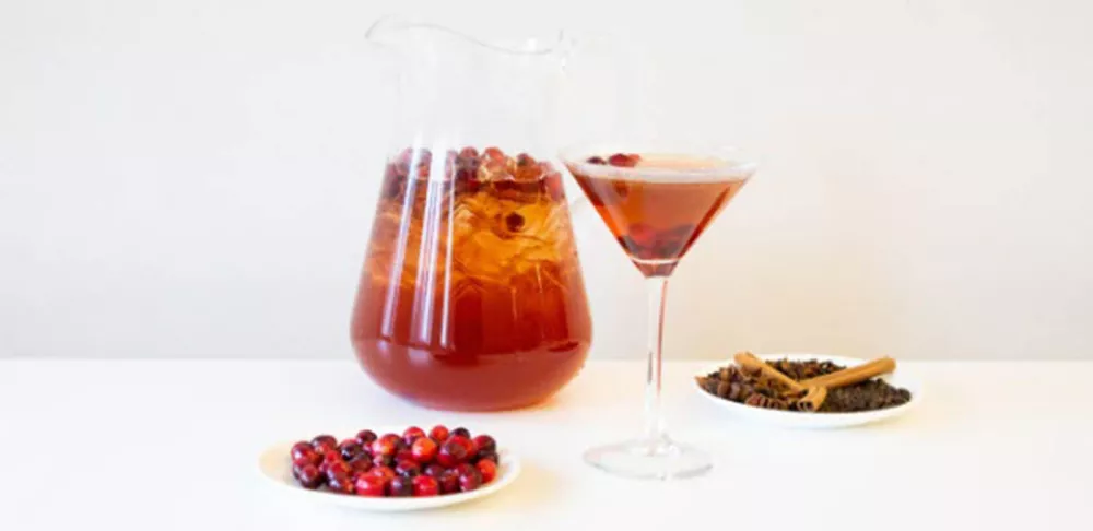 Chef Jeff Butler's cherry bourbon sparkler