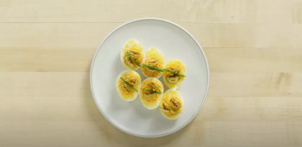 Harissa-spiced deviled eggs