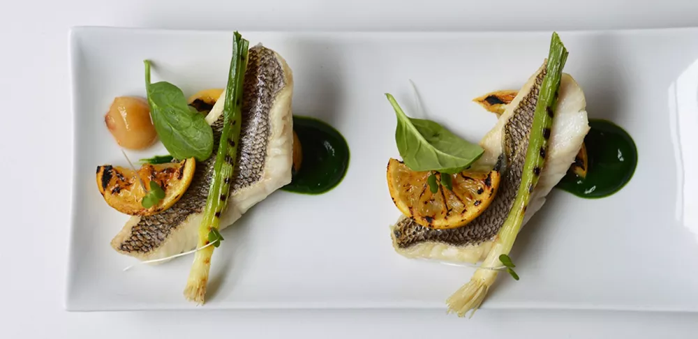 PAN SEARED BLACK STRIPED BASS