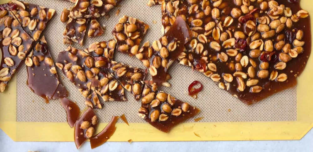 Fish sauce peanut brittle