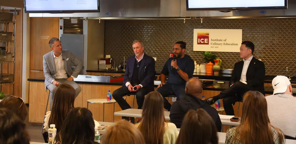 Hospitality panel at the Institute of Culinary Education.