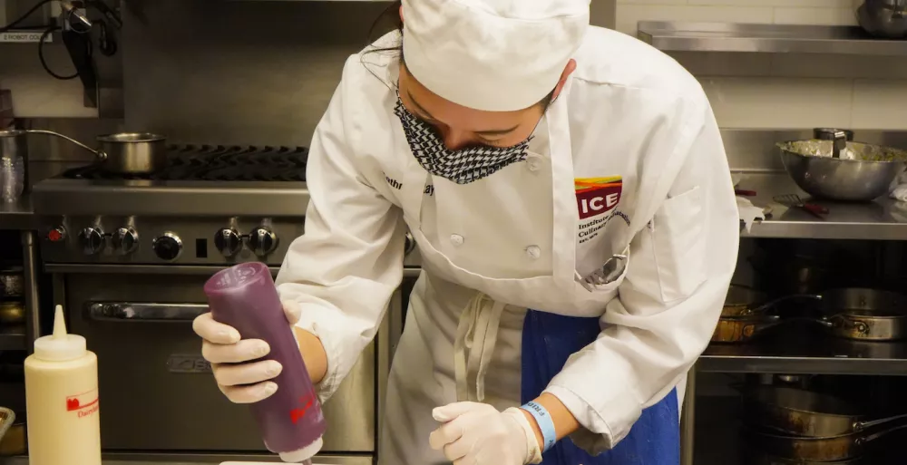 Kate Ray in the ICE kitchen