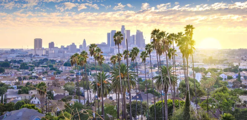 Los Angeles skyline.