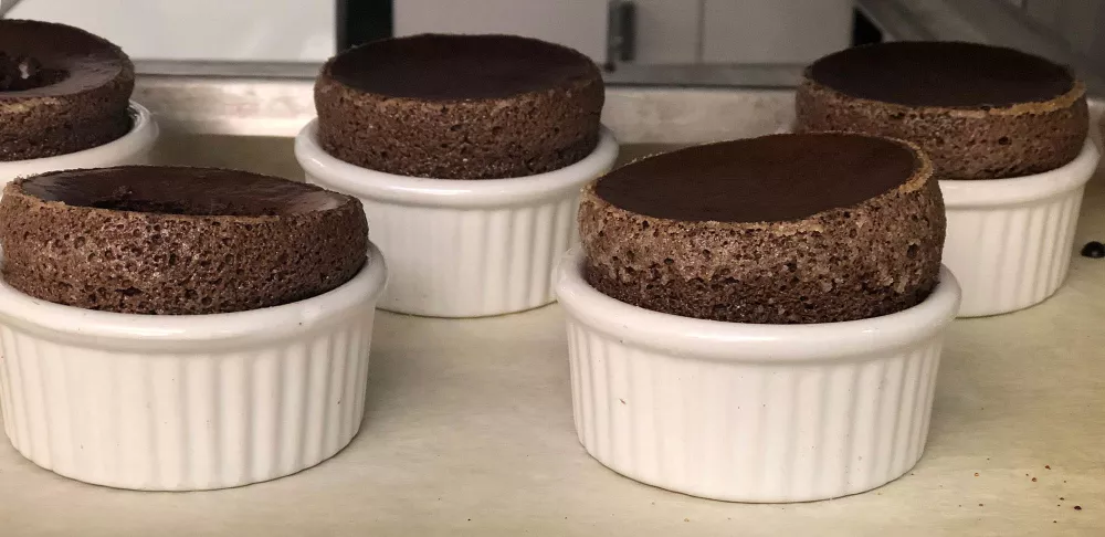 Pastry & Baking Arts student Joy Cho baked soufflé in her first practical.