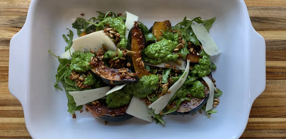 Roasted Acorn Squash with Omega Seeds