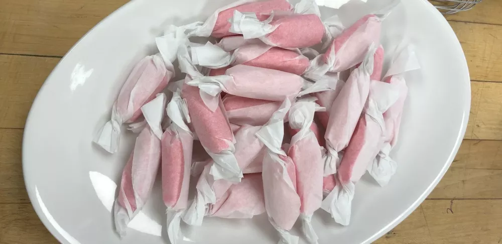 pink taffy candies