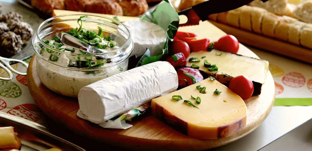 A cheese board for the holidays.