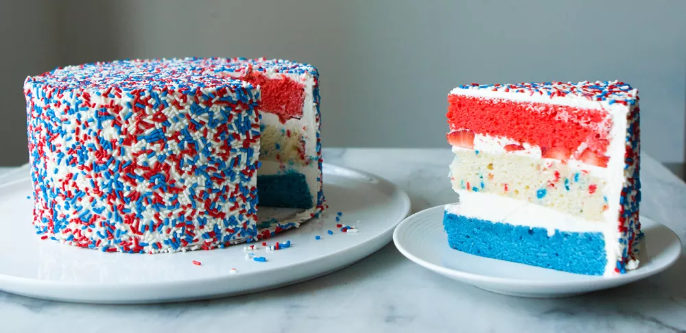 4th of July confetti cake