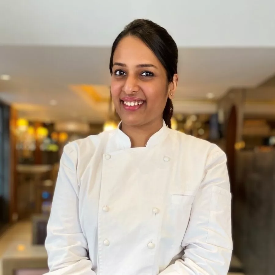 Pragati Mitta in chef whites