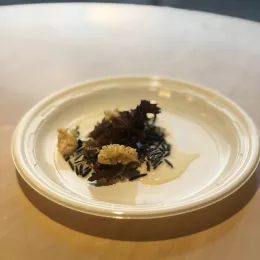 Chef Chris Scott's Carolina-style barbecue sample dish.