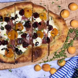 Stone Fruit and Mascarpone Flatbread