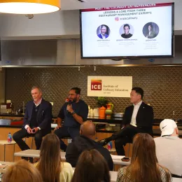 Hospitality panel at the Institute of Culinary Education.