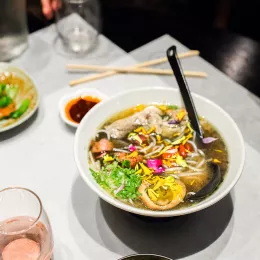 Little Tong Noodle Shop's popular chicken soup.