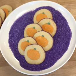 Slice and bake pumpkin cookies