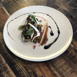 Warm Roasted Radicchio, Smoked Mozzarella, Buckwheat, Aged Balsamic