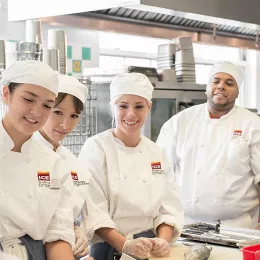 ICE students in a culinary arts classroom