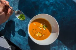 summer soup Salmorejo made in vitamix