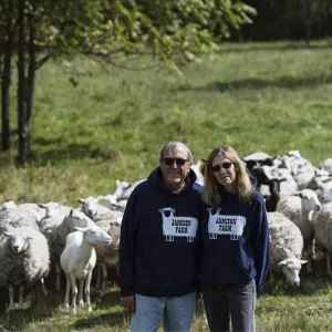 John and Sukey Jamison raise sheep at Jamison Farm.