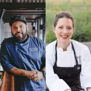 Chefs Andrew Rodriguez and Jennifer Etzkin O’Brien work at hotels.