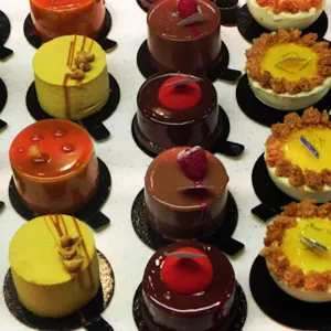 bite sized fruit and chocolate desserts made by french pastry chef philippe rigollot 