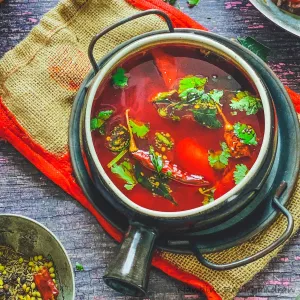 Beetroot and Carrot Rasam