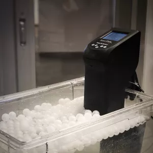 A water bath with a Polyscience Immersion Circulator