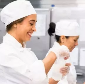 Student in kitchen